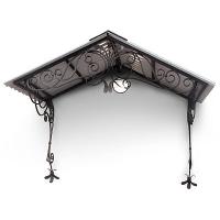 Кованый козырек из профнастила