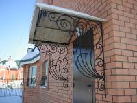 Кованый козырек из круглого прутка