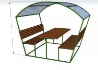 Беседка кованая с открытым низом