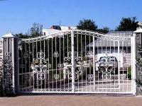 Кованые ворота из круглого прутка