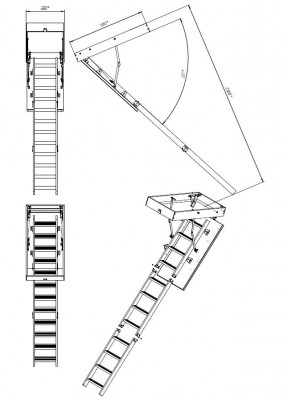 Чердачная лестница ЧЛ 07